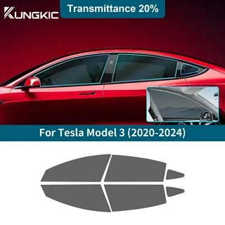 Tesla Model 3 side window tint pre-cut patterns